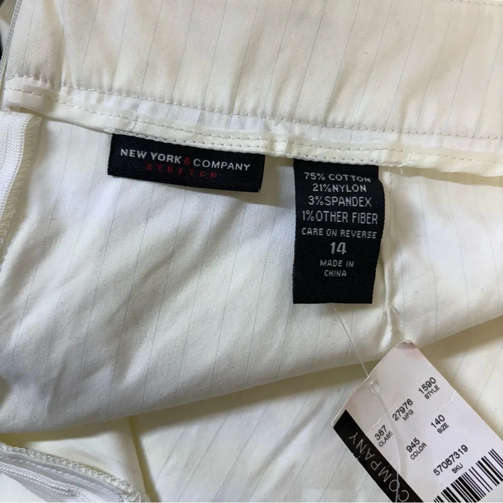 New York & Company cream color suit set Tailored Blazer with Notched Lapels